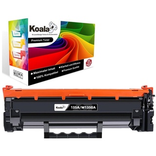 Koala Tonerkartusche HP 135A Schwarz Toner W1350A LaserJet M209 MFP M234 MIT CHIP, (Packung, Druckleistung bis ca 1100 Seiten), 135X W1350X Toner für HP M209dwn M209dw M234 M209 schwarz