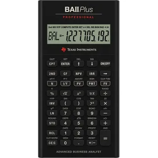 Texas Instruments BAII Plus Professional Finanzrechner grau