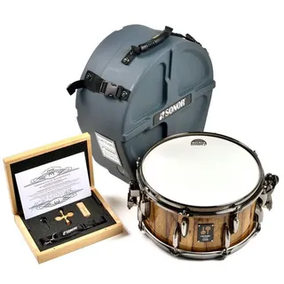 SONOR Schlagzeug Sonor Snare-Drum One of a Kind Black Limba Ltd Edition,Black Limba, Inkl Hardcase-Koffer, Limited Edition braun