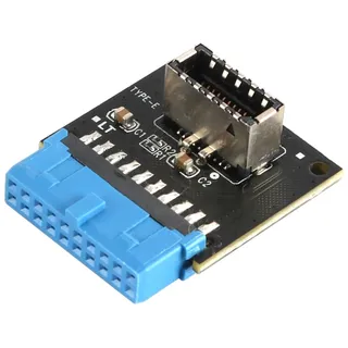 ieron USB 3.0 auf 3.2 Adapter – Interner 19-poliger Header auf USB 3.2 / Typ C 20-poliger Typ-E Externer Frontplatten-Adapter Unterstützungssysteme – WINXP/7/8/10 32/64BIT/Mac/Linux