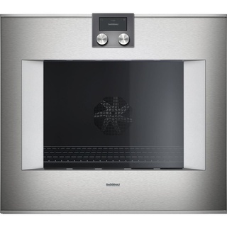 GAGGENAU Backofen Serie 400 Türanschlag: Links, Edelstahl-hinterlegte Vollglastür 76 x 67 cm BO481112