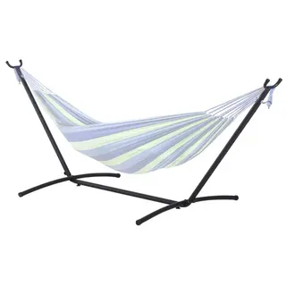 Outsunny Hängemattengestell für Hängematte mit Haken Garten Strand Metall 280 x 120 x 110 cm bis 120KG