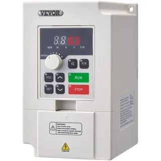Vevor Frequenzumrichter VFD 4 PS 3 kW, 14 A, 1/3-Phasen-AC 220V-Eingang zu 3-Phasen-AC 0–220 V Ausgang, Frequenzumwandler 50/60 Hz Eingang, 0–2000 Hz Ausgang VFD zur Drehzahlregelung des Spindelmotors