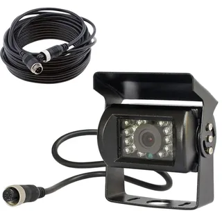 xinyida Nachtsicht-Rückfahrkamera mit 18 IR-LEDs, wasserdicht, für Busse, LKW, Anhänger, 12 V-24 V, mit 15 m langem, 4-poligen Kabel