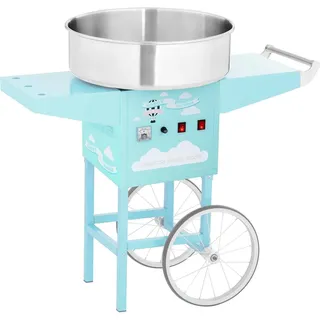 Royal Catering Zuckerwattemaschine mit Wagen - 52 cm - 1200 W - türkis -