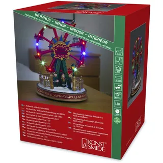 Konstsmide Riesenrad Szene H 29 cm mehrfarbig mit Animation und Weihnachtsliedern