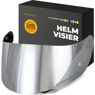 Everalo kompatibel mit Visier Agv K1 - K1s - K3sv - K5 - K5s - S4sv - Horizon - Skyline - Strada - Stealth sv - Compact - GT-2 (Verspiegelt Chrom)