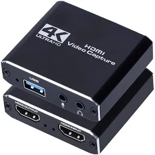 4K Audio Video Capture Karte, USB3.0 mit HDMI Kabel Full HD 1080p 60fps Erfassungsgerät für Gaming/Live Streaming/Videokonferenz