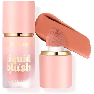 Flüssiges Creme-Rouge, Lang anhaltendes flüssiges Rouge für hochpigmentierte Farbe, zartes, taufrisches Finish, aufbaubar, natürliches Rouge-Makeup für Wangen, Augen und Lippen #04