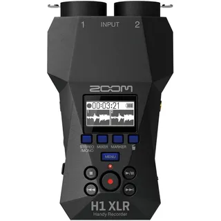 Zoom H1 XLR Handy Recorder – 32-Bit Float Audiorecorder mit 2 XLR/TRS Combo-Eingängen – Ideal für Musik, Podcast, Film, Content Creation – EU-Version – Schwarz