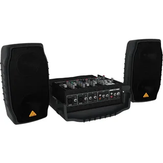 Behringer EUROPORT PPA200 Ultrakompakter 200-Watt-5-Kanal-Aktivmixer mit drahtloser Mikrofonoption, Klark Teknik Multi-FX-Prozessor und FBQ-Feedback-Erkennung