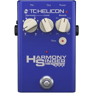 TC Helicon HARMONY SINGER 2 Batteriebetriebener Vocal Effects Stompbox mit gitarrengesteuerter Harmonie, Reverb und Klang