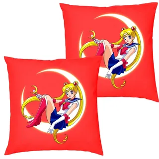 Blondie & Brownie Dekokissen Fun Comic Sailor Moon Anime Manga rot