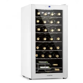 Klarstein Weinkühlschrank 74L Wein-Kühlschrank mit Glastür, Indoor/Outdoor