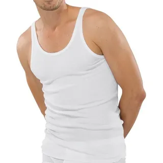 SCHIESSER Unterhemd Doppelripp, Sport-Jacke, ärmellos, weiß
