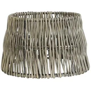 Light & Living Lampenschirm, Grau, Holz, Rund, E27, 40x24x40 cm, Lampen & Leuchten, Innenbeleuchtung, Lampenschirme