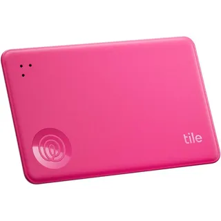 Tile by Life360 Slim - Geldbörsenfinder, Bluetooth-Tracker und Gegenstandsfinder für Gepäckanhänger, Reisepässe und mehr. iOS- & Android-kompatibel. Handy-Finder. 1er-Pack (Pink Punch)