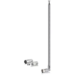 Bingfu DAB UKW Radio Antenne für stereoanlage Universelle Teleskopantenne für Tragbaren Radio-Tuner, Stereo-Empfänger, AV-Empfänger, Stereo-Verstärker, HiFi-Receiver