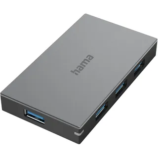 Hama USB 3.0 Hub 4 Ports, USB Hub, Grau