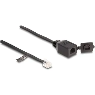 DeLock Telefon (analog) Anschlusskabel 20cm Schwarz