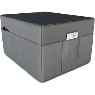 POKAR Husse für 3-teilige Faltmatratze Wasserabweisend Camping Matratze Gästematratze Feldbett Klappbett Gästebett Bodenmatratze Schlafmatratze 80 x 195 x 15 cm, Anthrazit