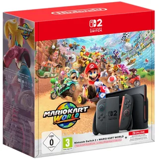 Nintendo Switch 2 + Mario Kart World Bundle + 3 monatige Nintendo Switch Online Mitgliedschaft