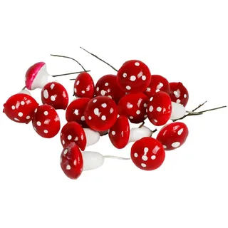 Buri Baumschmuck Fliegenpilz 18er Set Weihnachtsbaumanhänger Christbaumschmuck