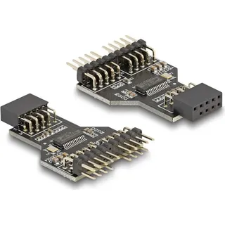 DeLock USB 2.0 Adapter [2x Stiftleiste - Schwarz