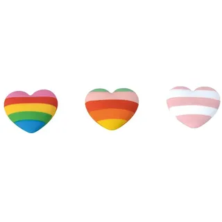 Moses Regenbogen Herz Radierer Set 3 St.