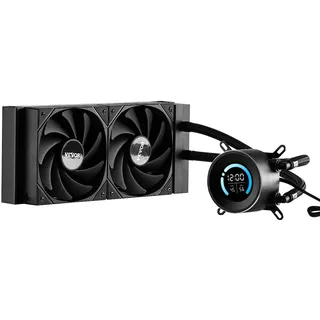 Vevor Flüssigkeitskühler, AIO-CPU-Wasserkühler, 120-mm-PWN-Lüfter, 4,6 cm Display, max. 2200 U/min CPU-Kühlerlüfter, PC-Wasserkühlung für Intel 115X/1366/2011/1700/1200, AMD AM4/AM5