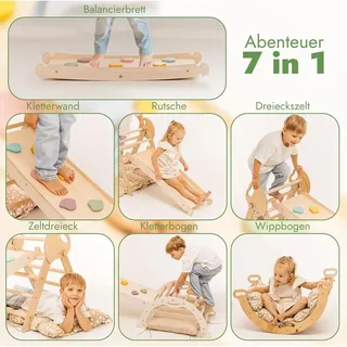 goodevas Kletterdreieck 5-in-1 Montessori Beige