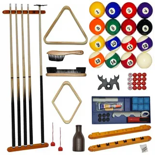 dazikemo Billard Zubehör Set ALL IN ONE Snooker Pool Billiard Kugeln Queue Repairset
