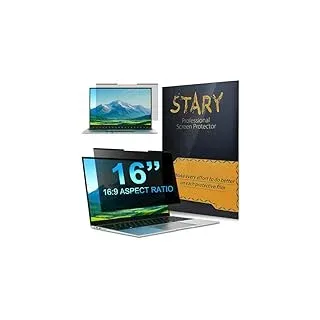 STARY Magnetischer Blickschutzfolie Laptop 16 Zoll 16:9, Anti Spy Blaulicht Blendschutz Sichtschutzfolie für Hp/Dell/Acer/ThinkPad/Asus, Abnehmbar Blickschutzfilter Laptop Privacy Screen 16"