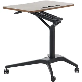 Höhenverstellbarer Tisch SH-A10, schwarzes Gestell, Walnussplatte