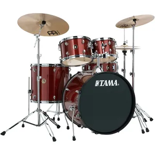 Tama RM50YH6-RDS Rhythm Mate Schlagzeug Set (5-teilig) mit 50,8 cm (20 Zoll) Bassdrum inkl. dreiteiligem Beckenset/6-teiliger Hardware red Stream