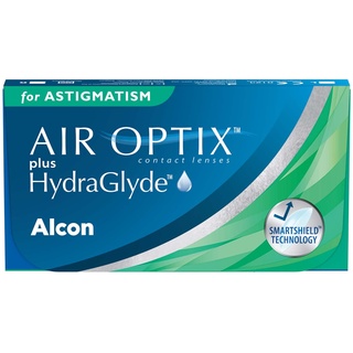 Alcon Air Optix plus HydraGlyde for Astigmatism (3er Packung) Monatslinsen (1.25 dpt, Zyl. -0,75, Achse 70 ° & BC 8.7)