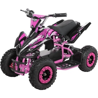 ACTIONBIKES MOTORS Elektro Quad Miniquad Kinder Racer 1000 Watt Pocket Kinderquad Pocketbike ATV (Schwarz/Pink)