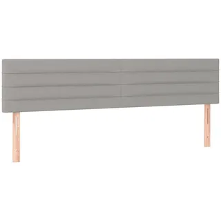 vidaXL Kopfteile 2 Stk. Hellgrau 90x5x78/88 cm Stoff