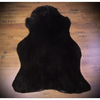 Natur-Fell-Shop ÖKO Kurzhaar Schaffell Lammfell Pelzfell 110-120cm Dunkelbraun