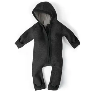 Ehrenkind® WALKOVERALL | Baby Wollwalk-Overalls aus Merino Schurwolle mit Reißverschluss | Walk Wolle Woll-Anzug für Kleinkind und Baby | Anthrazit Gr. 62-68 - 62-68