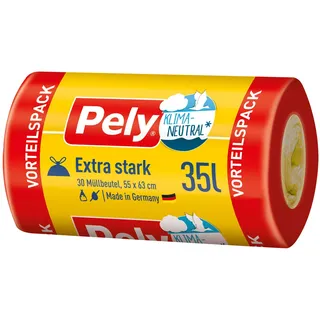 pely-plastic GmbH & Co. KG Pely Müllbeutel Extra stark klimaneutral 35 Liter 30 Stück