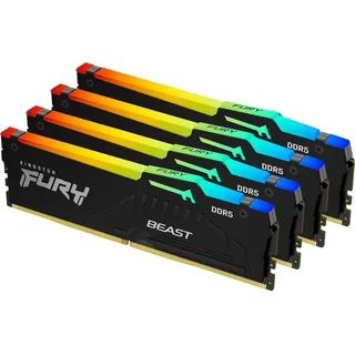 DDR5 5600MT/s RGB 64GB Kit (4x16GB) CL40 Schwarz KF556C40BBAK4-64