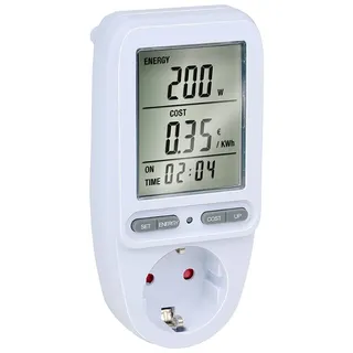 GRUNDIG Steckdosen-Energiemonitor in Weiß - (B)7,5 x (H)14,5 x (T)7 cm