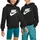 Fleece Hoodie Kinder Kapuzensweater schwarz Black/White XL
