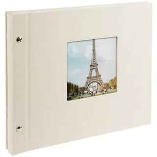 Goldbuch Fotoalbum Bella Vista 30x25 cm, 40 schw. Seiten, sandgrau, Schraubalbum