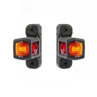 Wiltec Begrenzungsleuchte 2x 4 LED 12V rot 43 mm x 84 mm x 103 mm