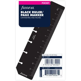 Filofax 213609 Pocket Lineal/Lesezeichen, schwarz