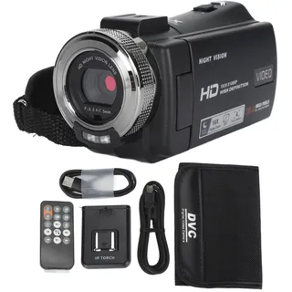 GOWENIC 30MP CMOS Bildsensor Camcorder, 1080P Full HD Video Recorder, 16X Digital Zoom Infrarot Nachtsicht Kamera mit Füll Licht für die Reise