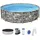 Power Steel Frame Pool Set 488 x 122 cm steinoptik inkl. Filterpumpe
