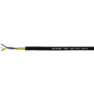 Helukabel Kabelleitung, Erdkabel NYY-J 3 G 1.5 mm2 Schwarz (50 m)